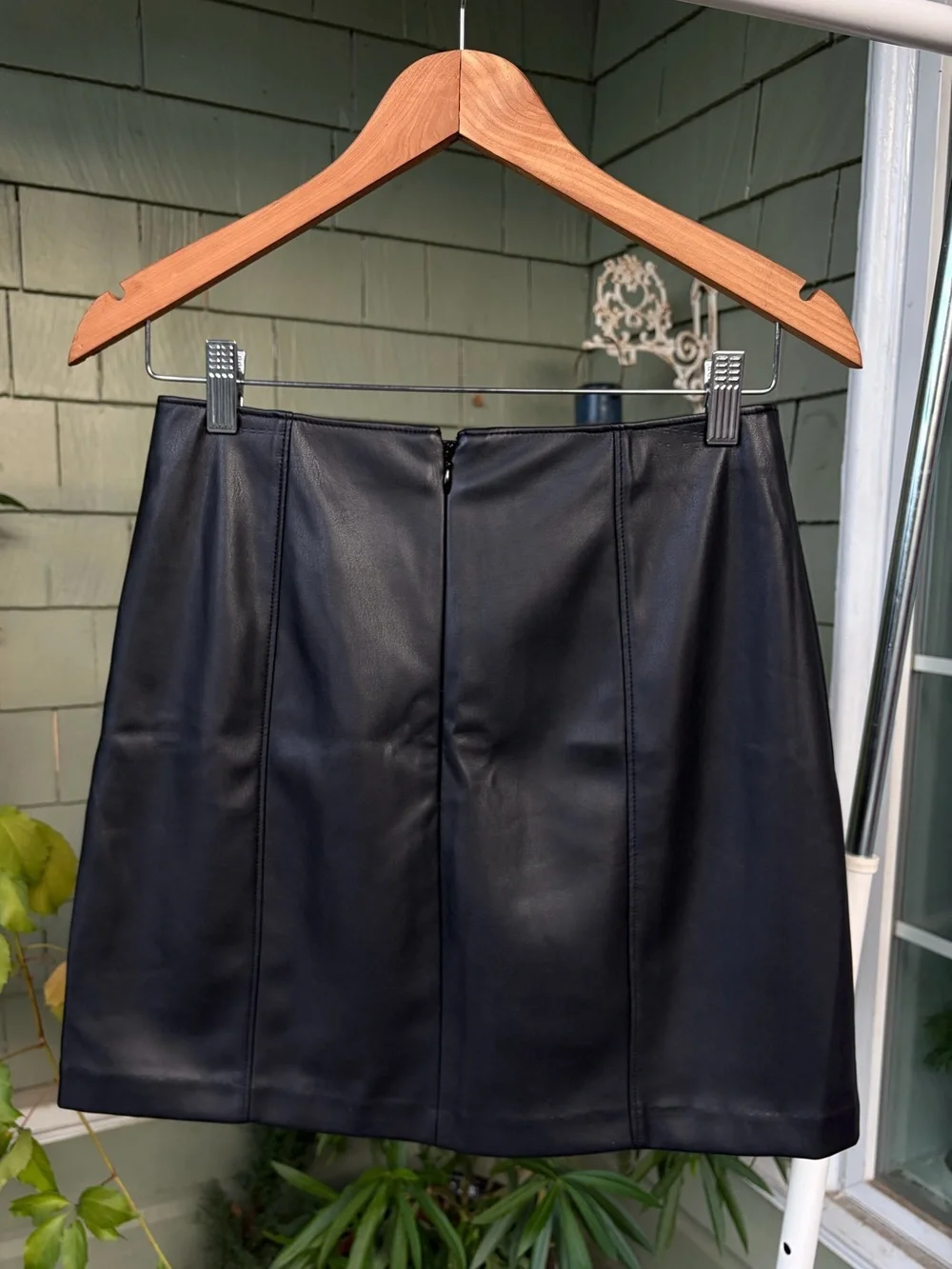 Abercrombie & Fitch Black Vegan Leather Miniskirt